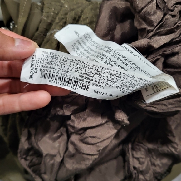 ZARA BASIC collection - Olive Green Antique Silver Sequin Tunic Mini Shift Dress - Picture 14 of 15